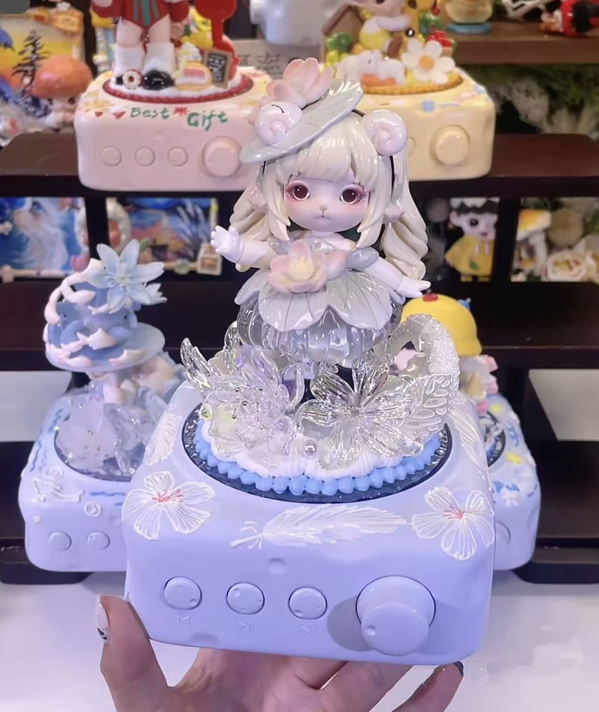 Unique Handmade Blind Box Doll Bluetooth Speaker | LED Ambient Light