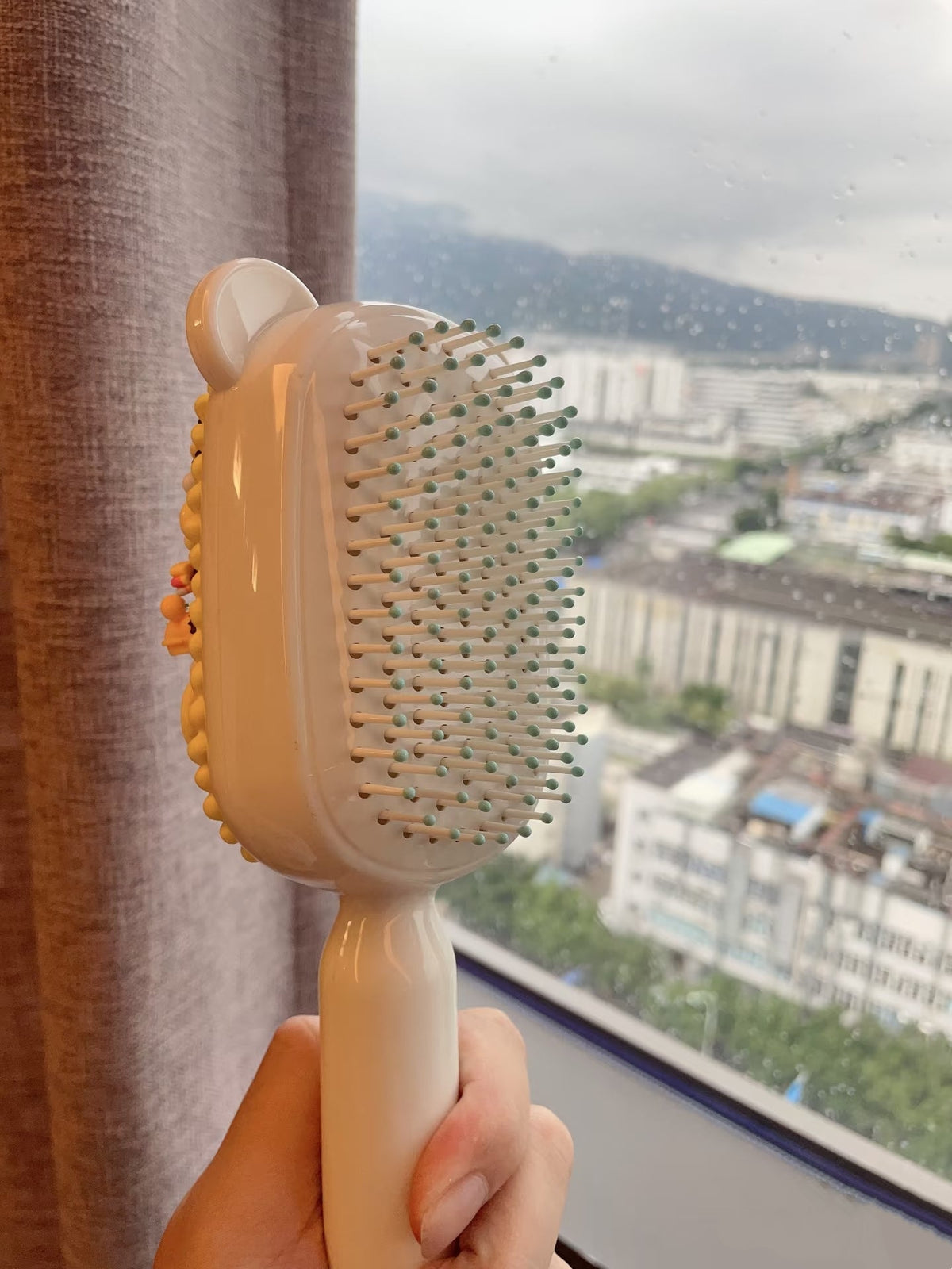 Handcrafted Blind Box Doll Air Cushion Comb with Artisan Beaded Lanyard – One of One Edition