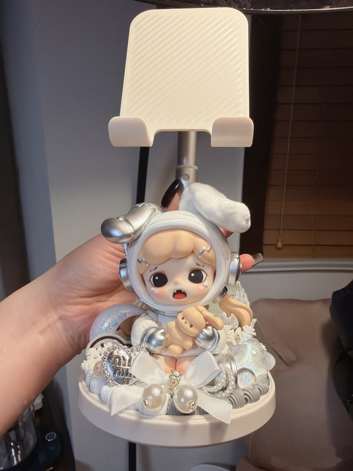 Handcrafted Blind Box Doll Phone Holder with Artisan Beaded Lanyard – One of One Edition