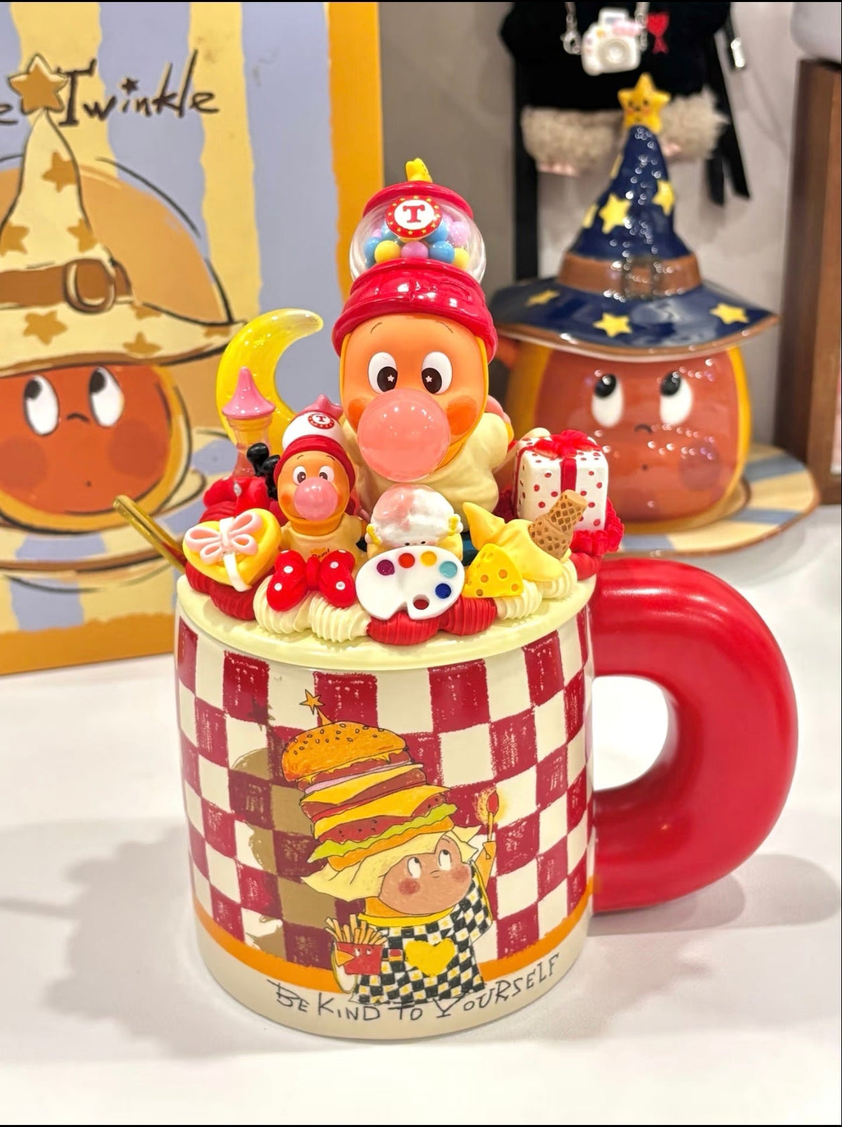 Unique Handmade Blind Box Doll Ceramic Water Cup – One of One Edition