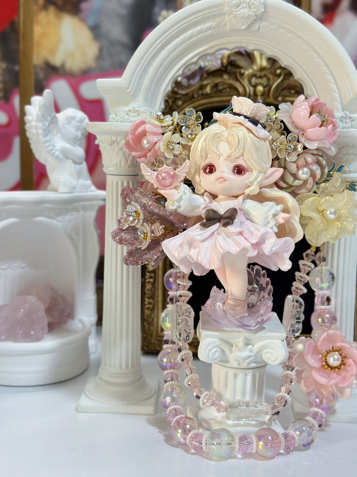 Handcrafted Blind Box Doll Phone Case with Artisan Beaded Lanyard – One of One Edition