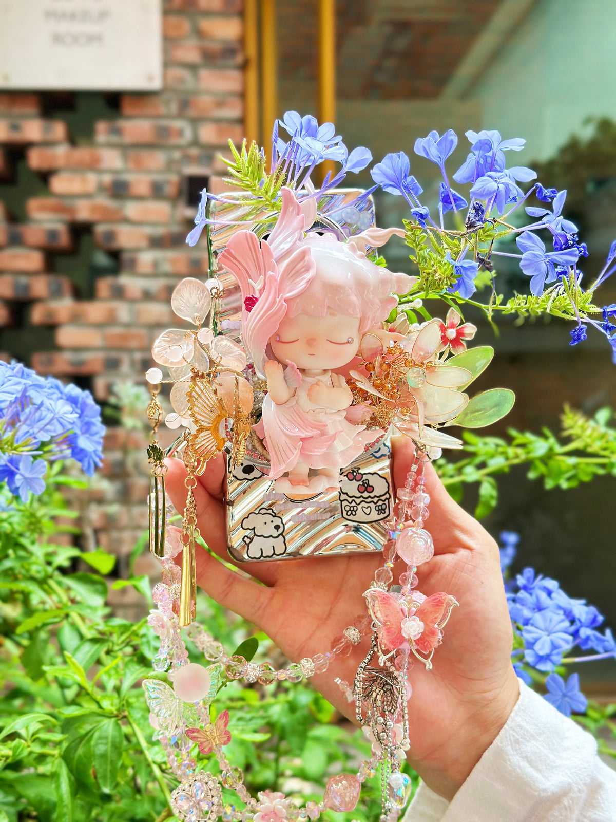 Handcrafted Blind Box Doll Phone Case with Artisan Beaded Lanyard – One of One Edition