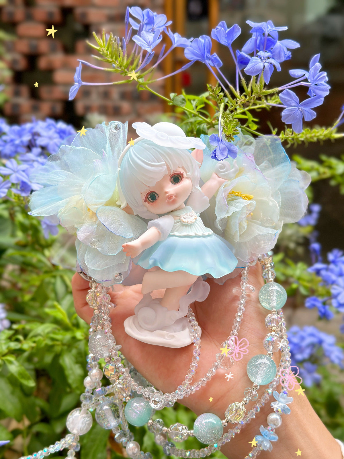 Handcrafted Blind Box Doll Phone Case with Artisan Beaded Lanyard – One of One Edition