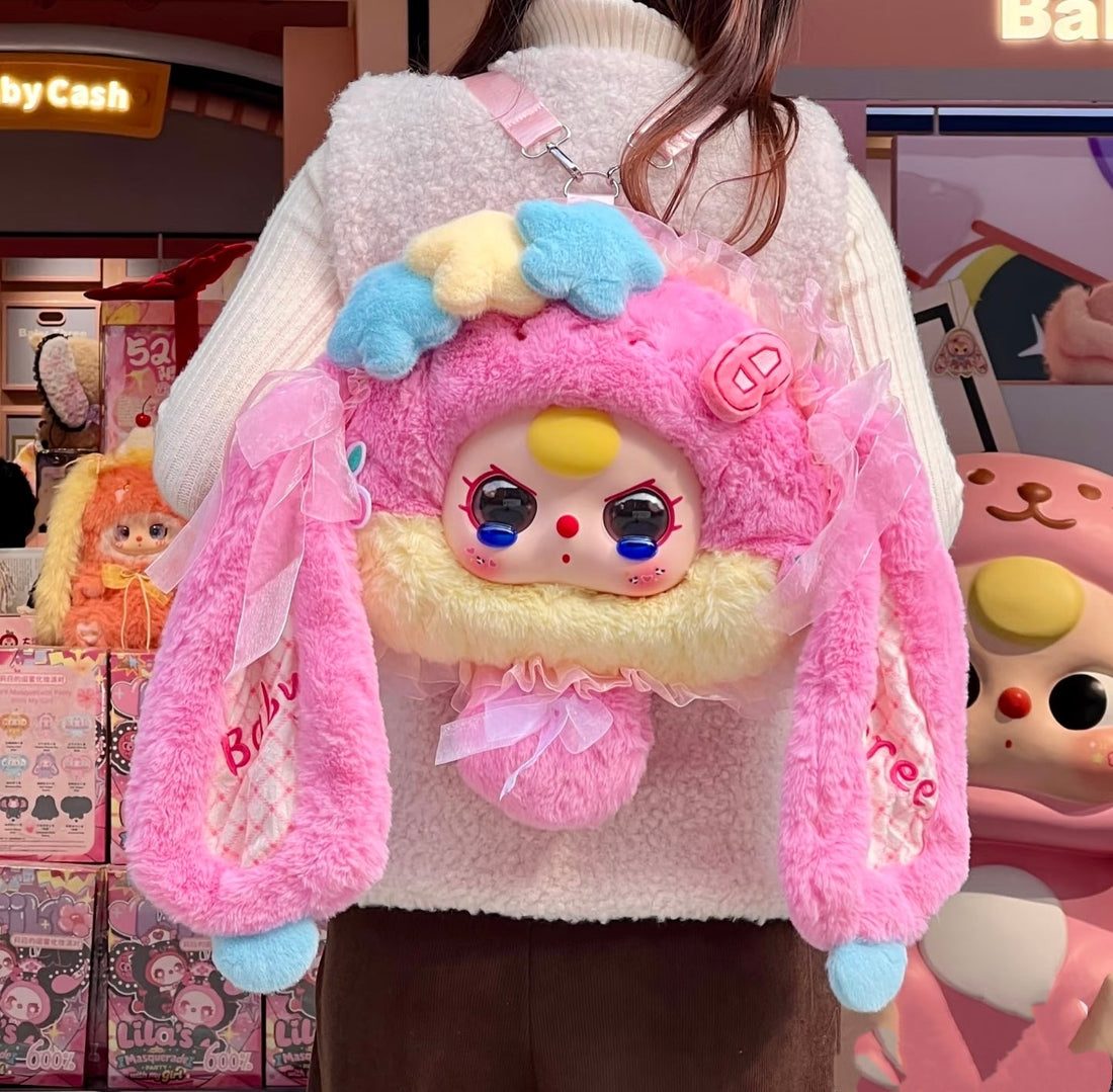 Baby Three Big Head Backpack Series Plush Blind Box Toy